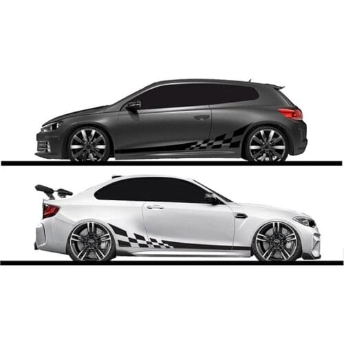 220X25Cm Car Side Skirt Sticker Stripe Decal Both Side Racing Car Stickers Camouflage Stripes Car Wrap Vinyl Film