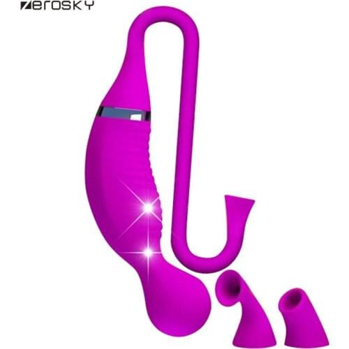 Zerosky 12 Speeds Vibration Nipple Sucking Massager Magic Wand Clitoral Stimulator Pump Sex Toys for Women 2018 Newest