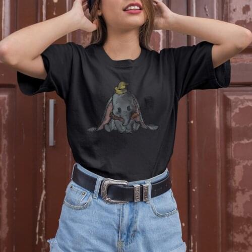 Summer New Products Women T-shirts Disney Four Seasons Dumbo Cartoon Pattern T Shirts Female Comfortable Cute Printing Kawaii