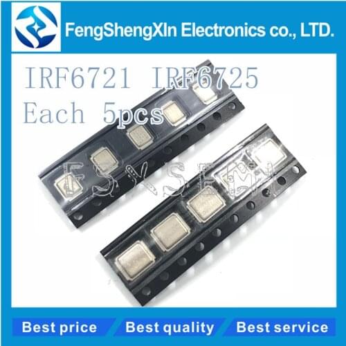 10pcs/lot 5pcs IRF6721+5pcs IRF6725 6725 6721CPU power supply chip