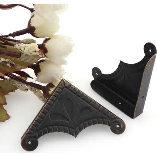 10pcs Metal Vintage Book Corner Protector Book Scrapbook 56*56*13mm Album Corner Decorative Protector With Screws Decor