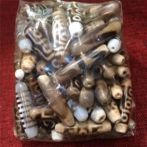 100pcs/lots Magic Natural Agate Stone Tibetan Dzi Beads 13mm*48mm Different Patterns Necklace making Free Shipping
