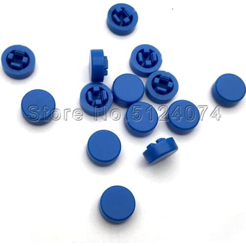 200pcs/lot Push-button switch round cap blue/red/green A44 with Omron touch switch B3F-1050 6*6*7.3