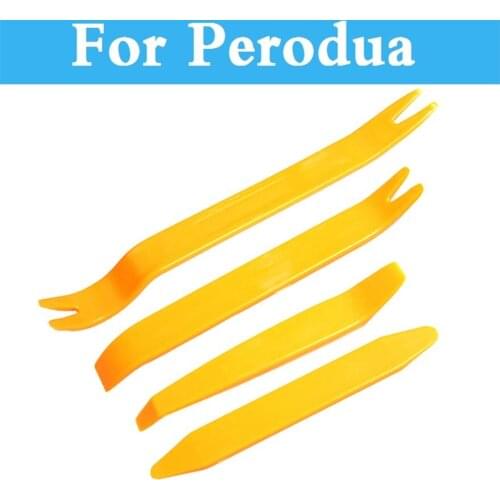 4pcs Plastic Car Radio Door Clip Panel Trim Dash Audio Removal Pry Tool For Perodua Kembara Myvi Nautica Viva Kancil Kelisa