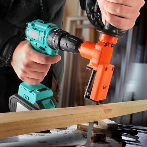 MeiKeLa Cordless Reciprocating Saw Metal Cutting Wood Cutting Tool Electric Drill Attachment With Blades Power Tool