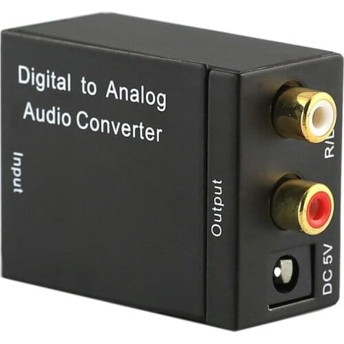 Digital to Analog Audio Converter Optical Fiber Coaxial Signal to Analog DAC Spdif Stereo 2*RCA Decoder