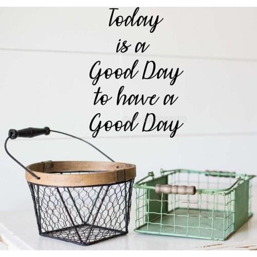 DIY Art Decal Today Is A Good Day Lettering Vinyl Wall Stickers Wall Decals Art Decoration Living Room adesivo de parede LL2394