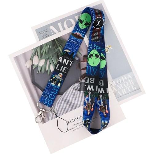 Flyingbee Cartoon Figure Alien Child Gifts Accessories Lanyard For Mobile Phone Keys ID Card Diy Hang Hope Lariat Lanyard X2210