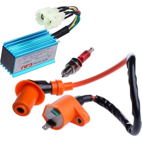 Racing Performance CDI+ Ignition Coil + Spark Plug Fit Gy6 150cc 125cc 50cc WEQ