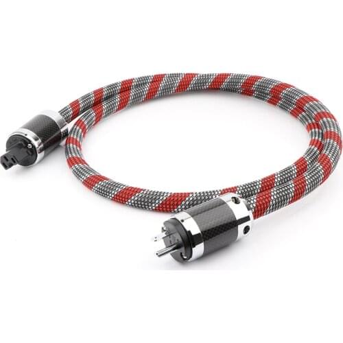 Hifi audio 5N OCC cable US version audio power cable carbon fiber power plug with wire