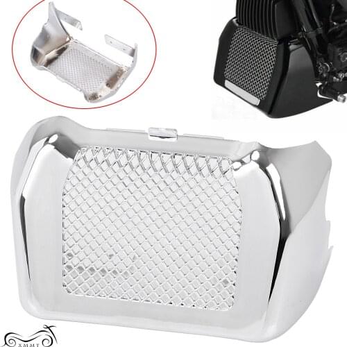 Chrome Motorcycle Engine Oil Cooler Cover Trim For Harley Touring models FLHR FLHRC FLHRXS FLHTCU FLHX FLHXS FLTR FLTRXS 17-18