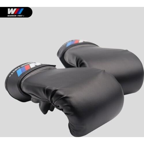 1 Pair New PU Leather Half Finger Karate Boxing Gloves Mitts Sanda Karate Sandbag Taekwondo Protector Gloves MMA Muay Thai