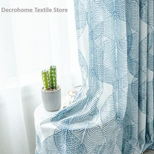 Cationic Jacquard Printed Shade Cloth Hot Selling Leaves Lines for Living Room and Bedroom Curtains for Living Room Lace
