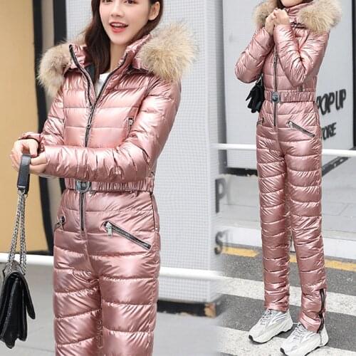 Winter Ski Jumpsuit Snowboard Ski Suit Winter Hooded Jumpsuits Parka One Piece Ski Jumpsuit Skisuit Casual Zipper Tracksuits #S