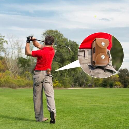 Leather Portable Golf Ball Tees Waist Pouch Holder Belt Sport Bag Container