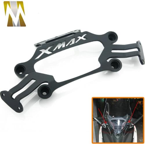 Modified For Yamaha XMAX X MAX 250 300 Front Stand Holder Smartphone Mobile Phone Bracket GPS Plate Mirror Bracket Motorcycle