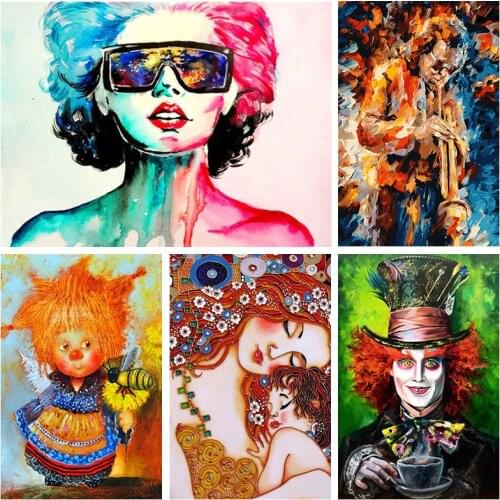 FSBCGT Angel Series Acrylic Oil Paint By Numbers Drawing On Canvas HandPainted Pictures By Number Art Home Decor