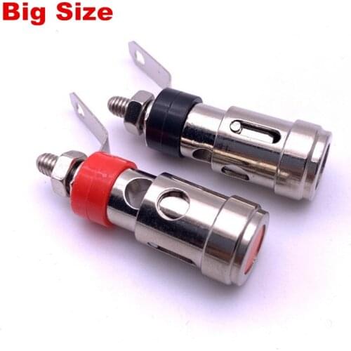 Nickel-plated push-type large spring terminal Audio speaker amplifier spring self-locking socket terminal Adapter Binding Post