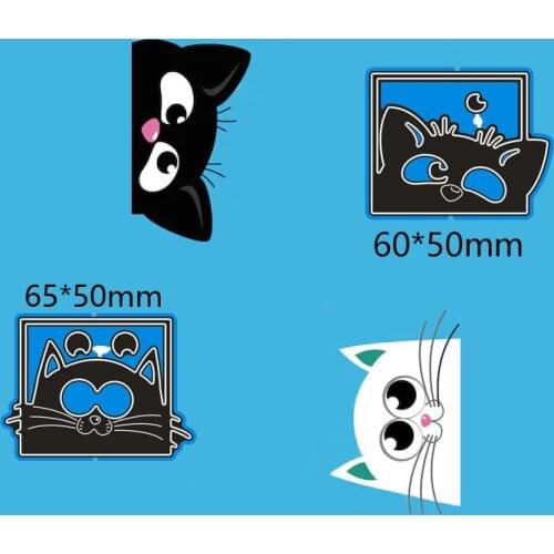 2pcs lovely cats new Metal Cutting Dies for card DIY Scrapbooking stencil Paper Craft Album template Dies