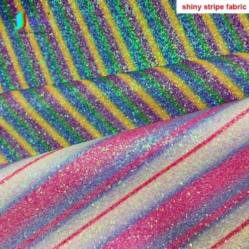 New Style Diy Hair Decoration Jewelry Bag Shoe Doll Skirt Material Rainbow Glitter Dreamy Colorful Gradient Stripe Shiny Fabric