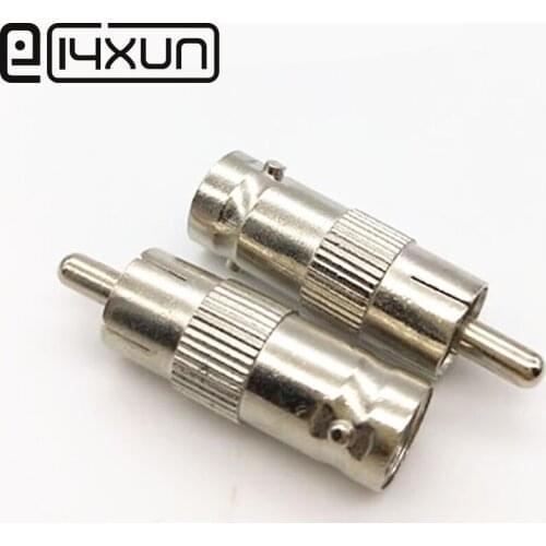 EClyxun 2Pcs/lot RCA /AV Male Plug to BNC Female Jack Adapter Coax Connector Coupler for CCTV Camera