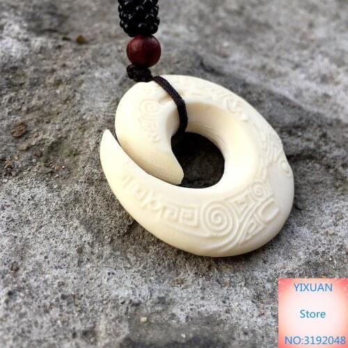 Marfil fruta tiempo corriendo colgante reencarnación COLLAR COLGANTE broche de seguridad collar de clavícula con accesorios