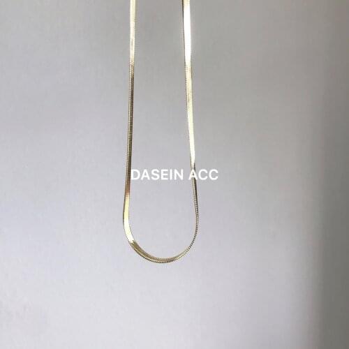 Silver Custom Necklace And 18k Gold Necklace Pawnable Chain Choker Custom Name Necklace Flat Snake Chain For Party For Women