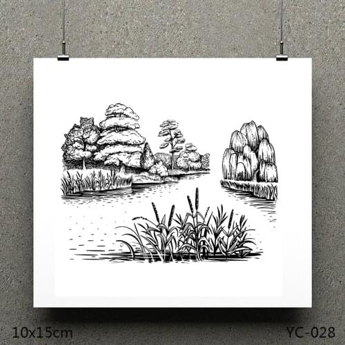 AZSG River Tree Clear Stamps/Seals For DIY Scrapbooking/Card Making/Album Decorative Silicone Stamp Crafts