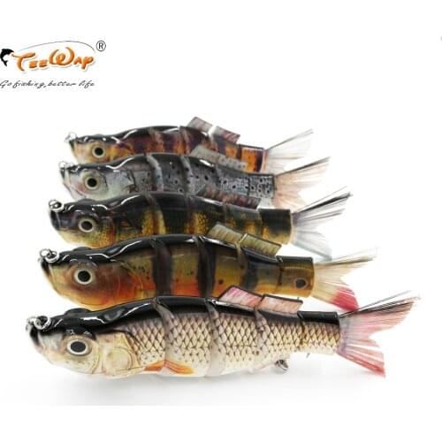 Teeway Fishing Lures 19cm 80g 5 Segments Swimbait Crankbait Fishing Lure Hard Bait with Artificial Hooks Fishing Wobblers FL5J05