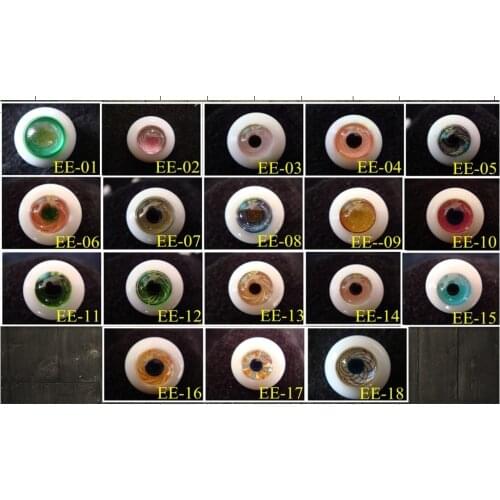 EE BJD doll glass eyes EE series 6mm 8mm 10mm 12mm 14mm 16mm 18mm 20mm 22CM 24CM Hand made glass doll eyes