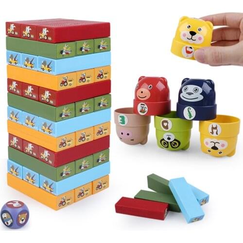 Building Block Funny Educational Game Give Children Best Enlightenment Toy Gift DIY Stacking Cup Interactive Stacking Toy