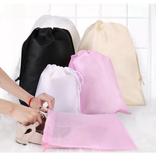 Wholesale Waterproof Package Shoe Pocket storage organize bag Non-woven fabric Draw pocket Drawstring Bags Toiletry Bag Case