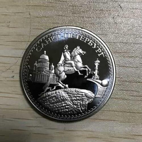 50 Pcs The Cahkt julius caesar Russia hero Russian emperor silver plated 40 x 3 mm souvenir decoration coin