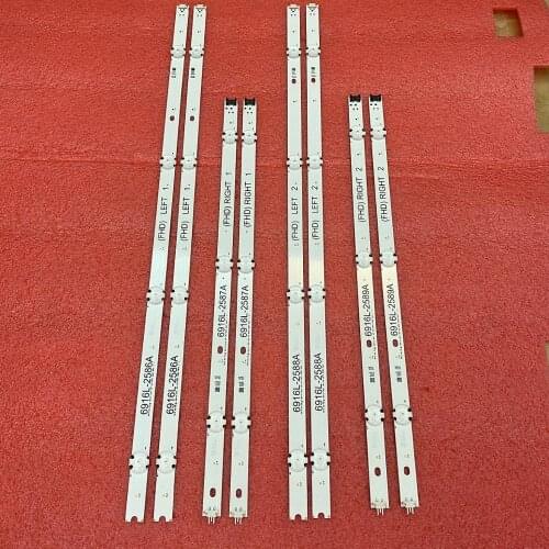 8 PCS/set LED backlight strip bar for LG 49LW540S 49LH630V LC490DUE (FJ)(M1) 49LH604V 6916L-2586A 2587A 2588A 2589A 49 V16 ART3