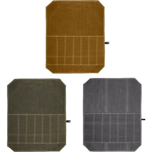 Roll Up Design Wet Wax Canvas Strong Durable Water-proof Storage Bag for Knife Durable Water-proof Storage Precise Fine