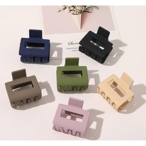 Fashion Candy Color Plastic Hair Claws Clip Cute Girl Square Hairpin Korea New Ins Lovely Sweet Hair Accessories for Women