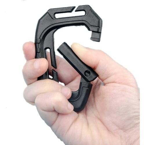 10pcs Molle D Ring Clips Carabiner Multipurpose Snap Bag Hook Part for Hike Climbing Cycling Tactical Accessoires
