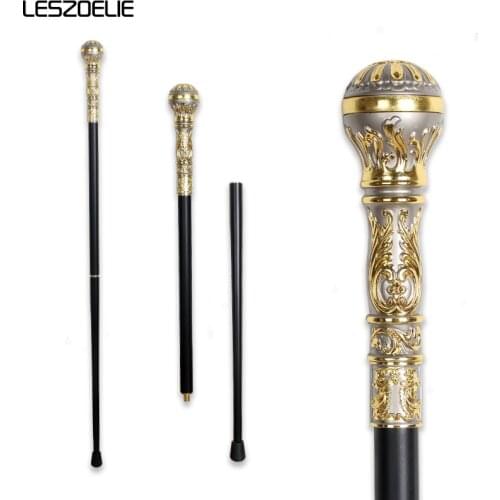 Gold With Silver Walking Stick Man Fashion Walking Stick Lady Party Walking Canes Elegant Vintage Detachable Walking Cane
