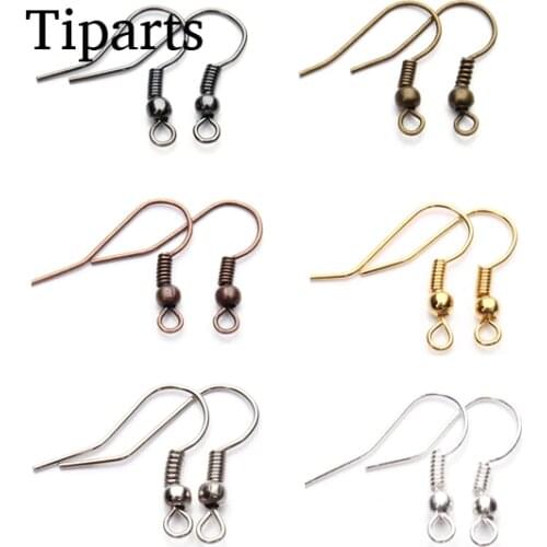 100pcs/lot Earring Findings Ear Clasps Hooks Fittings DIY Jewelry Making Accessories Iron Hook Ear wire Jewelry