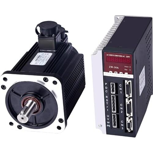 130ST-M07725 380V 2KW AC Servo motor 2000W 2500RPM 7.7N.M. Single-Phase ac drive permanent magnet Matched Driver AASD-50A