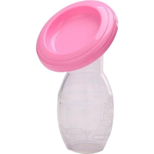 15cm Manual Breast Pump Baby Breast Pump Food-Grade Silicone Milk Collector with Lid Breastfeeding Tool Portable Milk Storage