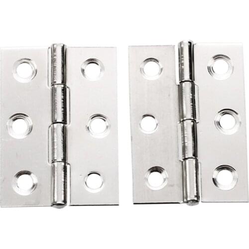 2pcs Stainless Steel 2 Inch 4.4x3.1cm Cabinet Door Hinges Hardware