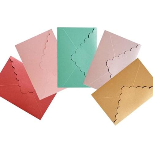 20pcs Color Lace Envelopes Letter Vintage Paper Envelope for Wedding Invitations Stationary
