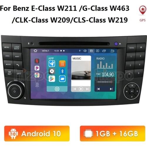 7 Inch IPS Android 10 2Din Car DVD Player GPS Stereo for Mercedes Benz E Class W211 E350 G CLK CLS W463 W209 W219 500 Navigation