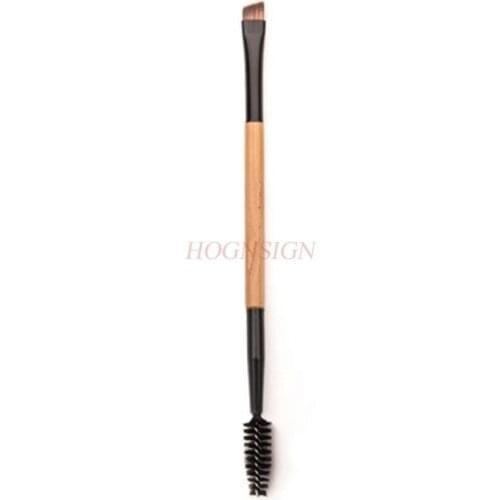 Bamboo Handle Portable Double Head Eyelash Brush Eyebrow Brush Eyebrow Brush Eyebrow Powder Makeup Brush Sale