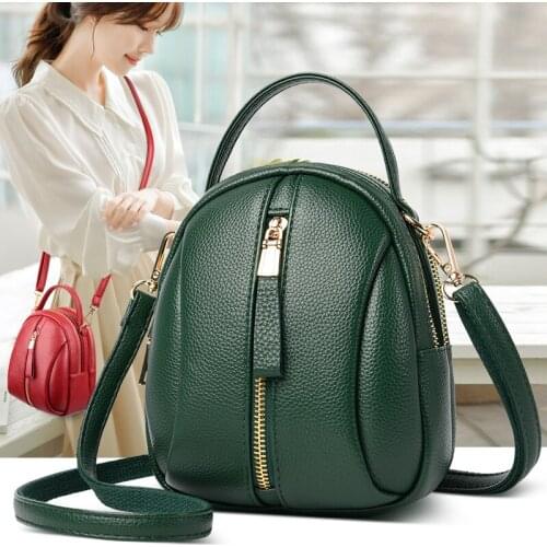 Brand Backpack Female2021 Genuine Mini Multi-function Lady Handbag Daily Casual Quality Shoulder Phone Coin Purse Cross Body Bag