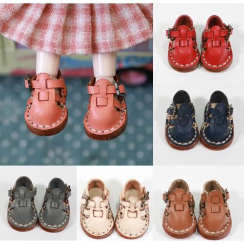 Ob11 baby shoes hand-made leather shoes P9 plain GSC 1/12 BJD doll shoes doll accessories