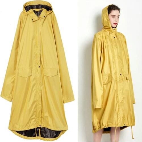 Long thin breathable raincoat women/female rain ponchos jacket waterproof womens rain coat chubasquero mujer black coating