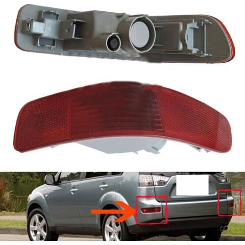 For Mitsubishi Outlander 2008 2009 2010 2011 2012 CarTail Light Cover NO BULBS Rear Warn Fog Lamp 2pcs