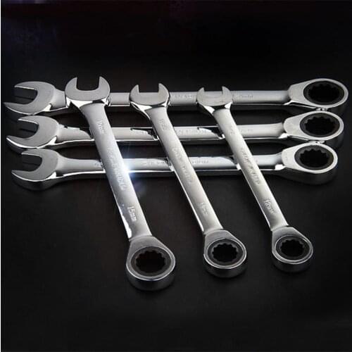 Dual-purpose Ratchet Wrench Opening Movable Plum Wrench Hardware Tools Multifunctional Hand Tools 6-14mm Combination Wrench